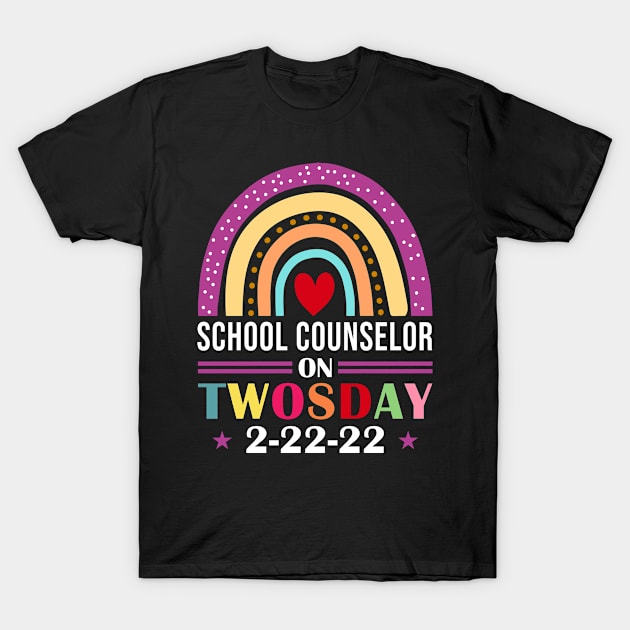 School Counselor On Twosday 2/22/22 T-Shirt by loveshop